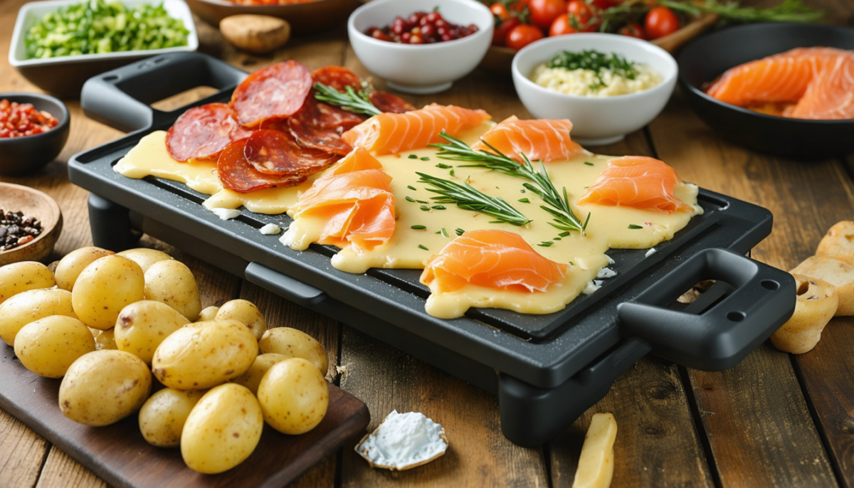 découvrez une recette originale de raclette festive au chorizo et saumon fumé, alliant saveurs intenses et convivialité pour un repas réussi entre amis ou en famille.