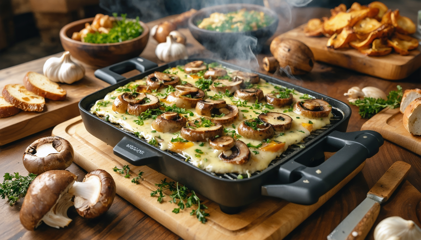 découvrez une recette innovante et savoureuse de raclette revisitée aux champignons, parfaite pour un repas convivial et gourmand.