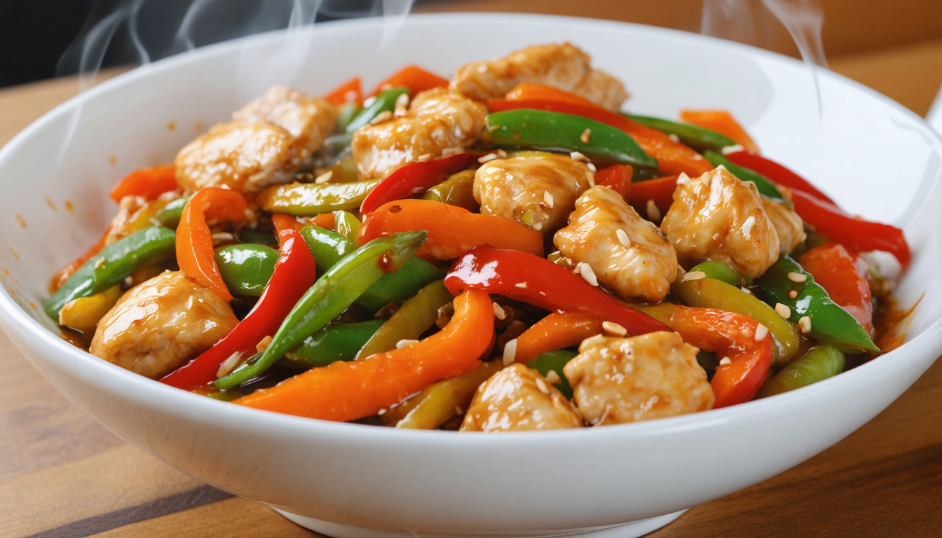 découvrez une recette express de sauté léger alliant légumes croquants, poulet tendre et gingembre relevé, le tout sublimé par une délicate sauce soja pour un plat savoureux et rapide à préparer.
