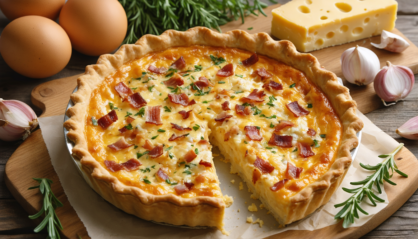 découvrez une recette simple et savoureuse de quiche légère aux lardons de volaille et fromage fondant, idéale pour un repas gourmand et équilibré.
