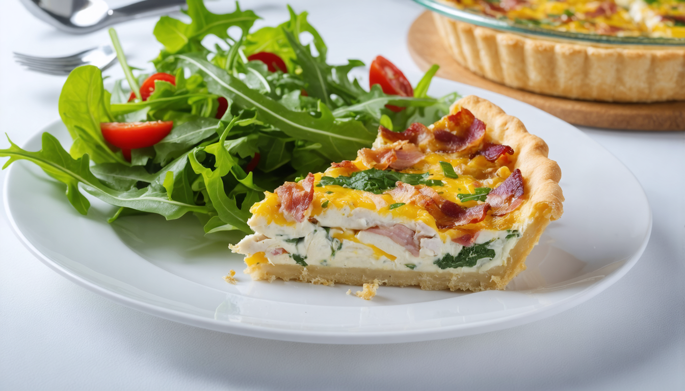 découvrez une recette facile et gourmande de quiche légère aux lardons de volaille et fromage fondant, parfaite pour un repas savoureux et équilibré.