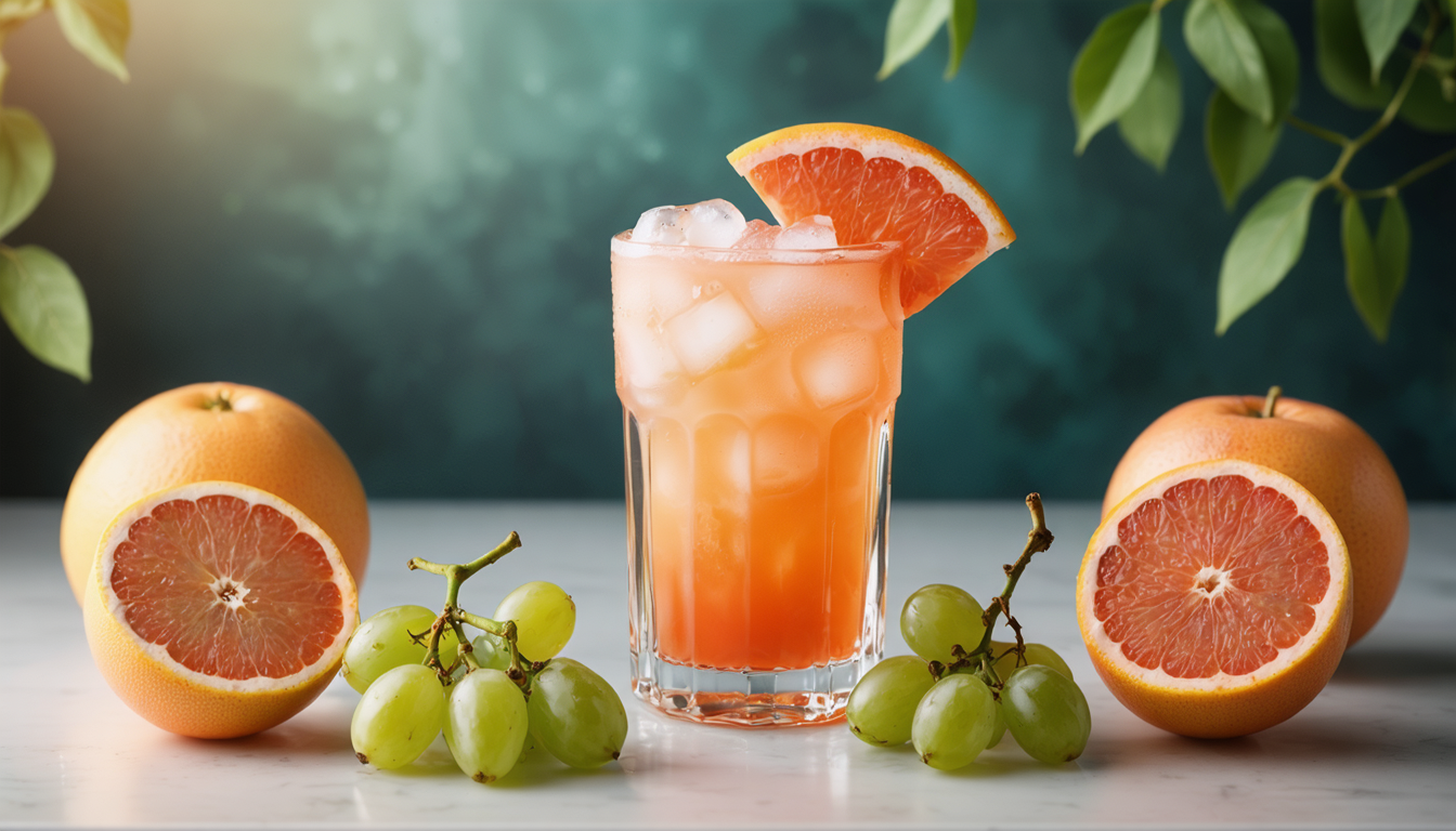 découvrez notre recette fraîcheur de cocktail léger aux saveurs délicates de pamplemousse et raisin, parfait pour vos moments estivaux et vos apéritifs légers.