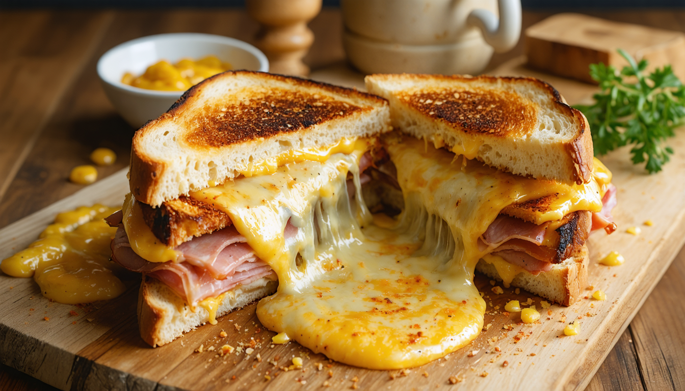 découvrez notre recette gourmande de croque-monsieur géant au fromage à raclette fondant, un plat convivial et savoureux qui ravira tous les amateurs de fromage.