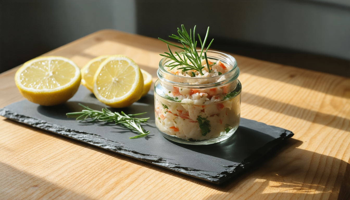 découvrez notre recette gourmande et facile des rillettes de crabe à la crème légère, parfaite pour un apéritif raffiné et savoureux.