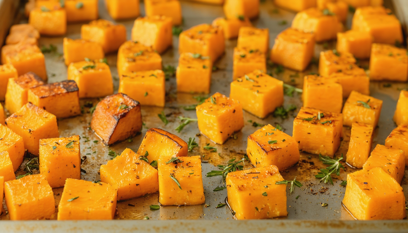 découvrez notre salade gourmande de butternut et champignons au fromage, un mariage parfait de saveurs automnales pour un plat sain et délicieux.