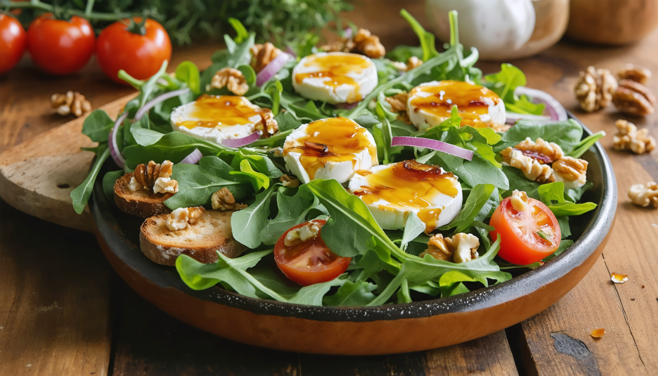 découvrez notre recette facile et gourmande de salade au chèvre chaud, parfaite pour un repas léger et savoureux à déguster sans attendre.