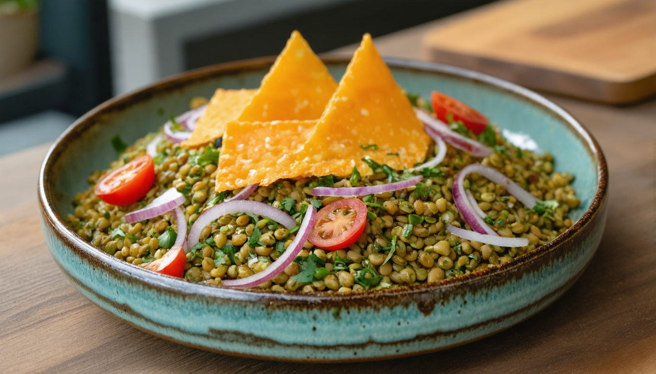 découvrez une salade de lentilles aux croustillants d'emmental, alliant saveurs gourmandes et bienfaits pour une recette saine et délicieuse.