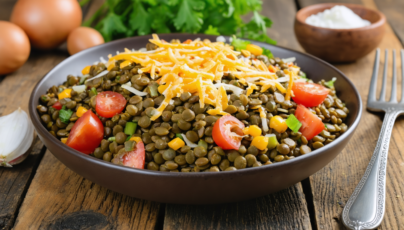 découvrez une salade de lentilles aux croustillants d'emmental, une recette gourmande alliant saveurs délicates et bienfaits nutritifs pour un repas sain et savoureux.