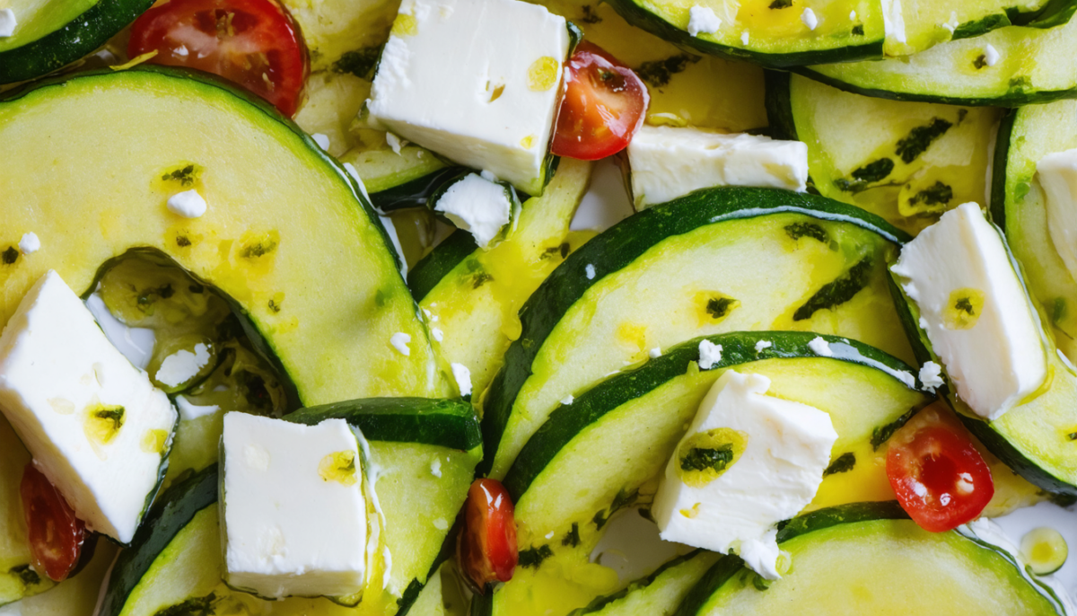 découvrez notre salade estivale de pâtes aux courgettes croquantes et chèvre fondant, un mélange frais et gourmand parfait pour les journées ensoleillées.