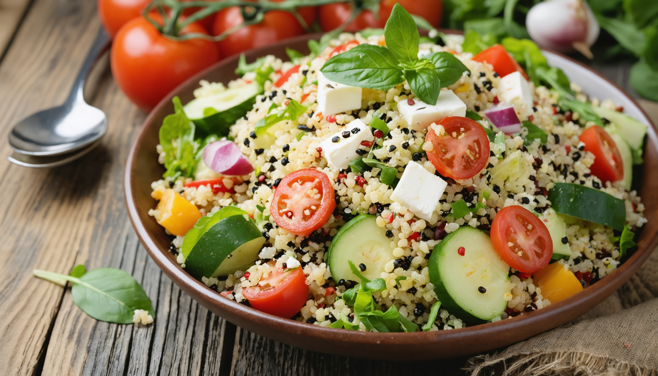 découvrez notre recette saine et délicieuse de salade gourmande aux céréales, légumes frais et fromage, parfaite pour un repas équilibré et savoureux.