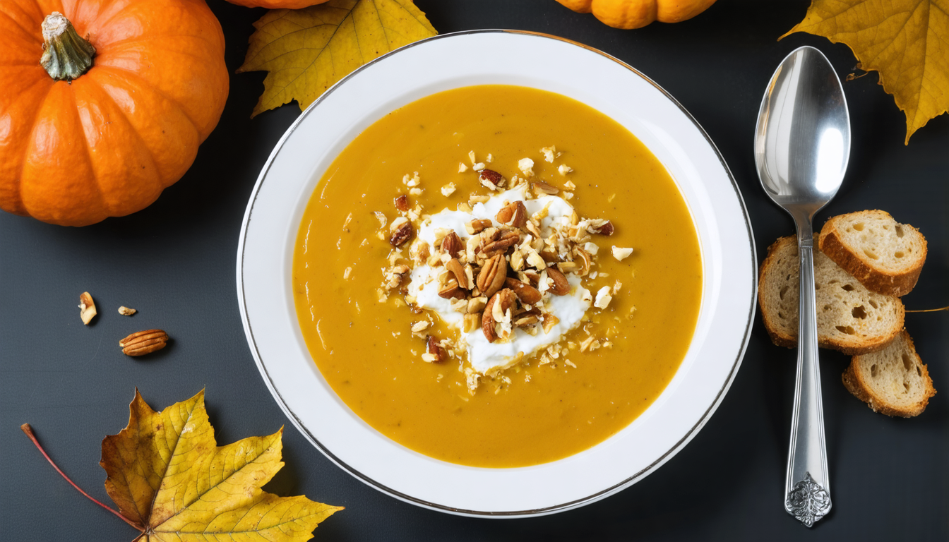 découvrez une recette gourmande de soupe de potimarron au fromage de chèvre, idéale pour savourer la douceur de l'automne avec des saveurs chaleureuses et réconfortantes.