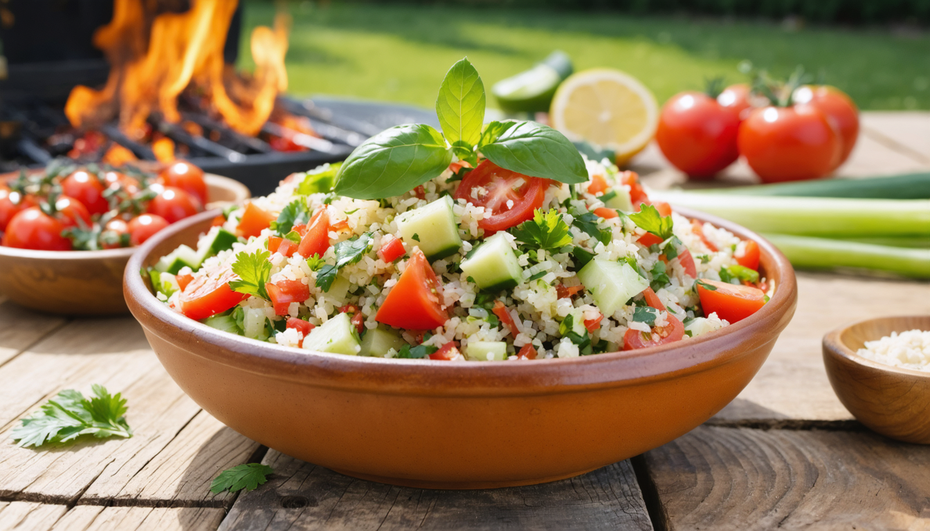 découvrez le taboulé libanais, une salade estivale fraîche et parfumée, parfaite pour apporter légèreté et saveurs authentiques à vos barbecues entre amis.