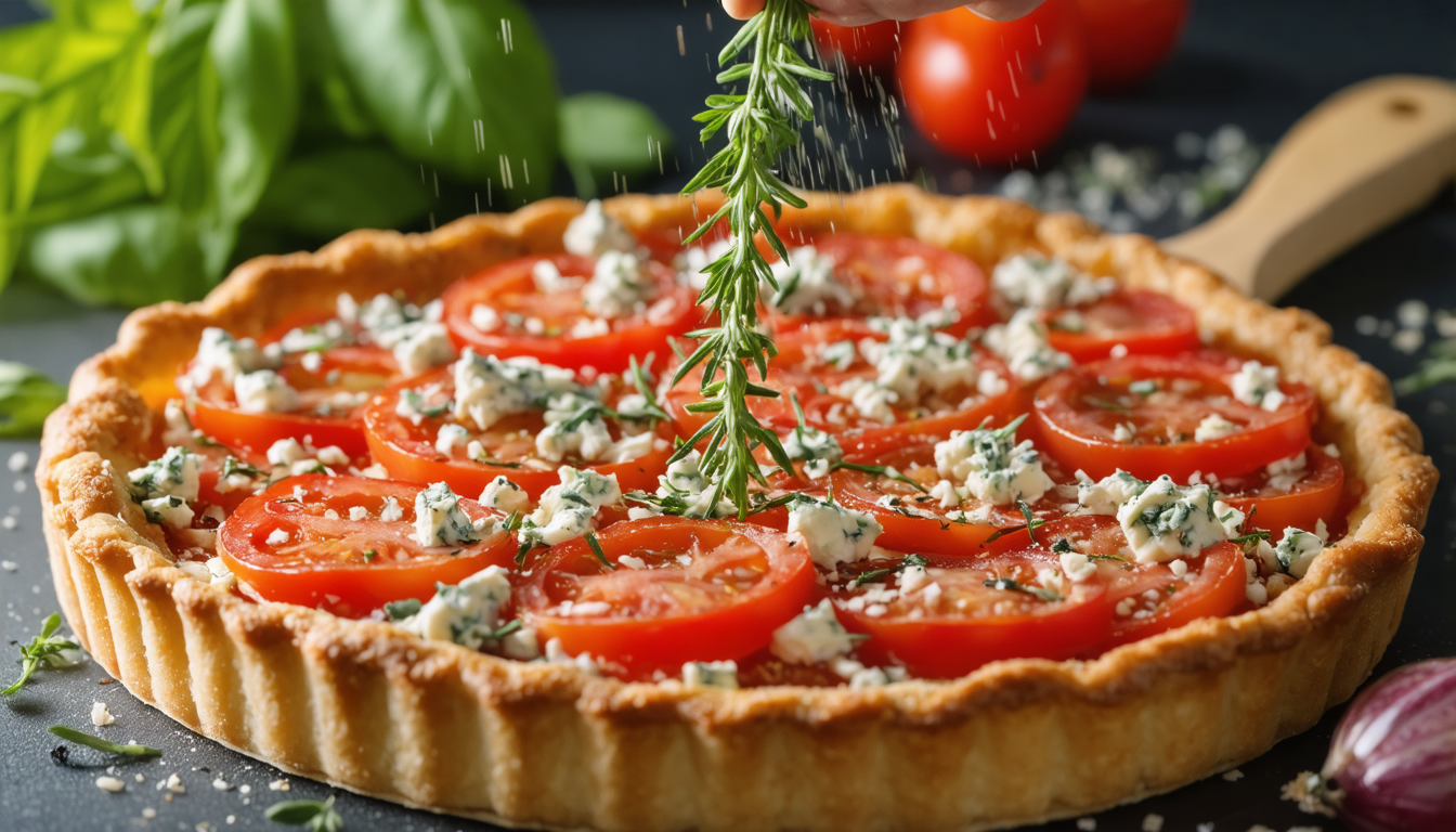 découvrez la recette de la tarte fine aux tomates et fromage bleu, une alliance parfaite de saveurs délicates et d'une texture croustillante qui ravira vos papilles.