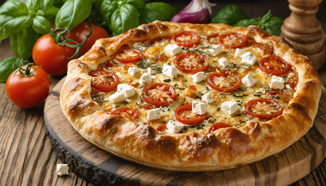 découvrez notre recette simple et savoureuse de tarte rustique à la tomate et à la feta, parfaite pour un repas gourmand et rapide à préparer.