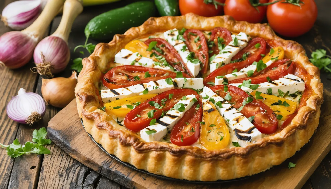 découvrez la recette de la tarte rustique tomate et feta, une préparation simple et rapide pour un plat savoureux et authentique, parfait pour toutes les occasions.