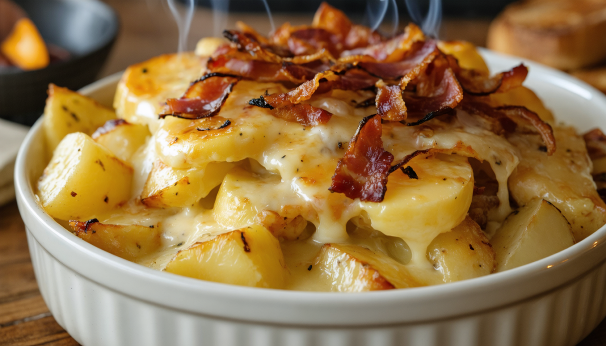 découvrez une tartiflette revisité où l'onctuosité du camembert sublime ce plat traditionnel savoyard, pour un mariage gourmand et fondant.