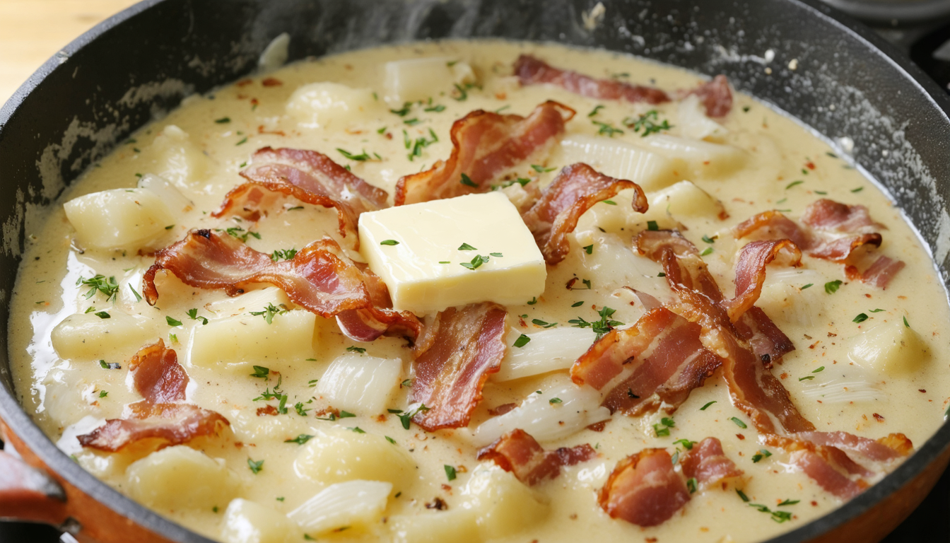 découvrez une tartiflette revisitée où l'onctuosité du camembert remplace le traditionnel reblochon pour une saveur riche et originale qui ravira vos papilles.