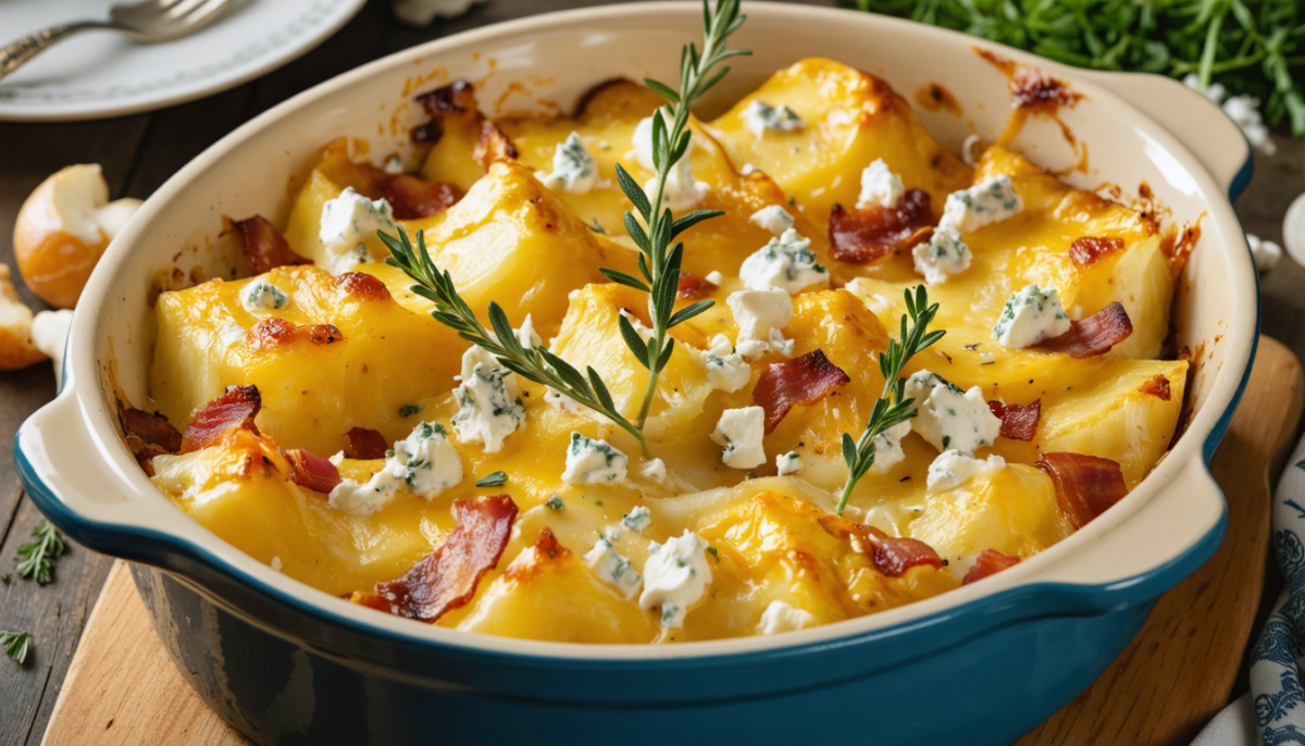 découvrez notre tartiflette revisitée au fromage bleu, une explosion de saveurs authentiques et gourmandes qui ravira vos papilles à chaque dégustation.