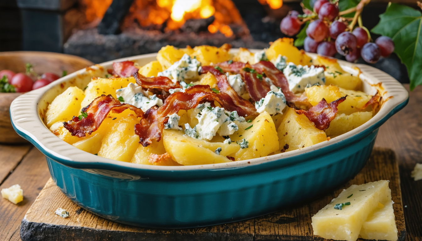 découvrez notre tartiflette revisitée au fromage bleu, une recette savoureuse qui allie tradition et originalité pour une explosion de saveurs à chaque bouchée.
