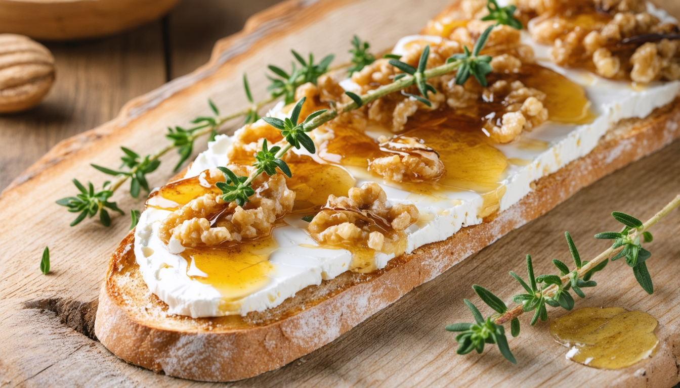 découvrez la tartine de chèvre au miel, une recette gourmande et facile à préparer pour un délicieux équilibre entre douceur et saveurs salées.