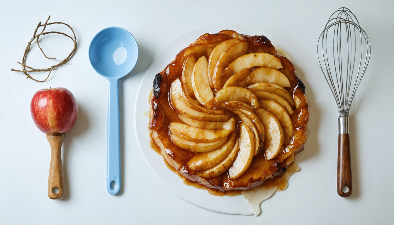 découvrez la recette savoureuse de la tatin salée aux pommes caramélisées, oignons fondants et fromage gourmand, parfaite pour un repas original et plein de saveurs.