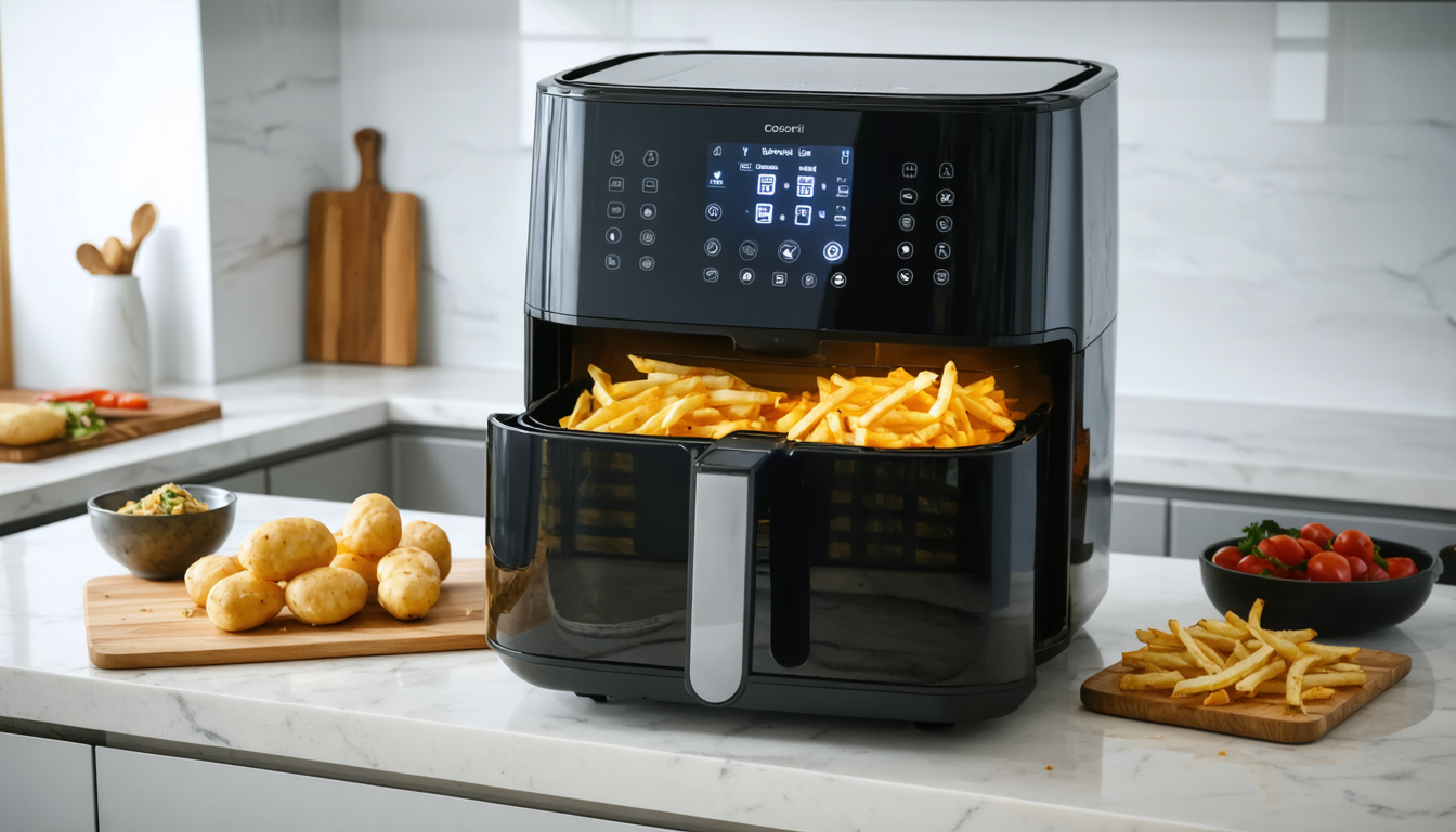 découvrez notre test complet de la friteuse sans huile cosori air fryer twinfry 10l avec contrôle intelligent, pour une cuisson saine, rapide et savoureuse.