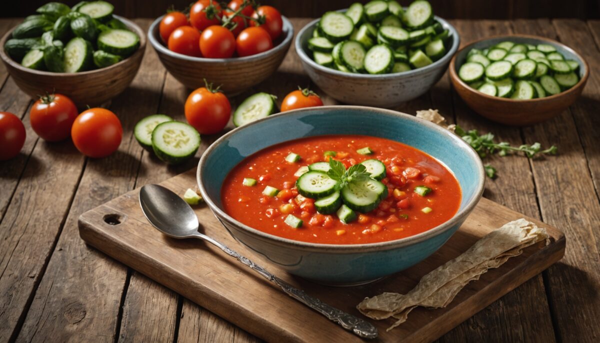 Gaspacho Tomate-Concombre : Une Bouffée de Fraîcheur et de Saveurs