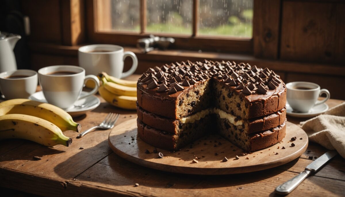 Délicieux cake léger à la banane et pépites de chocolat : une douceur saine et gourmande