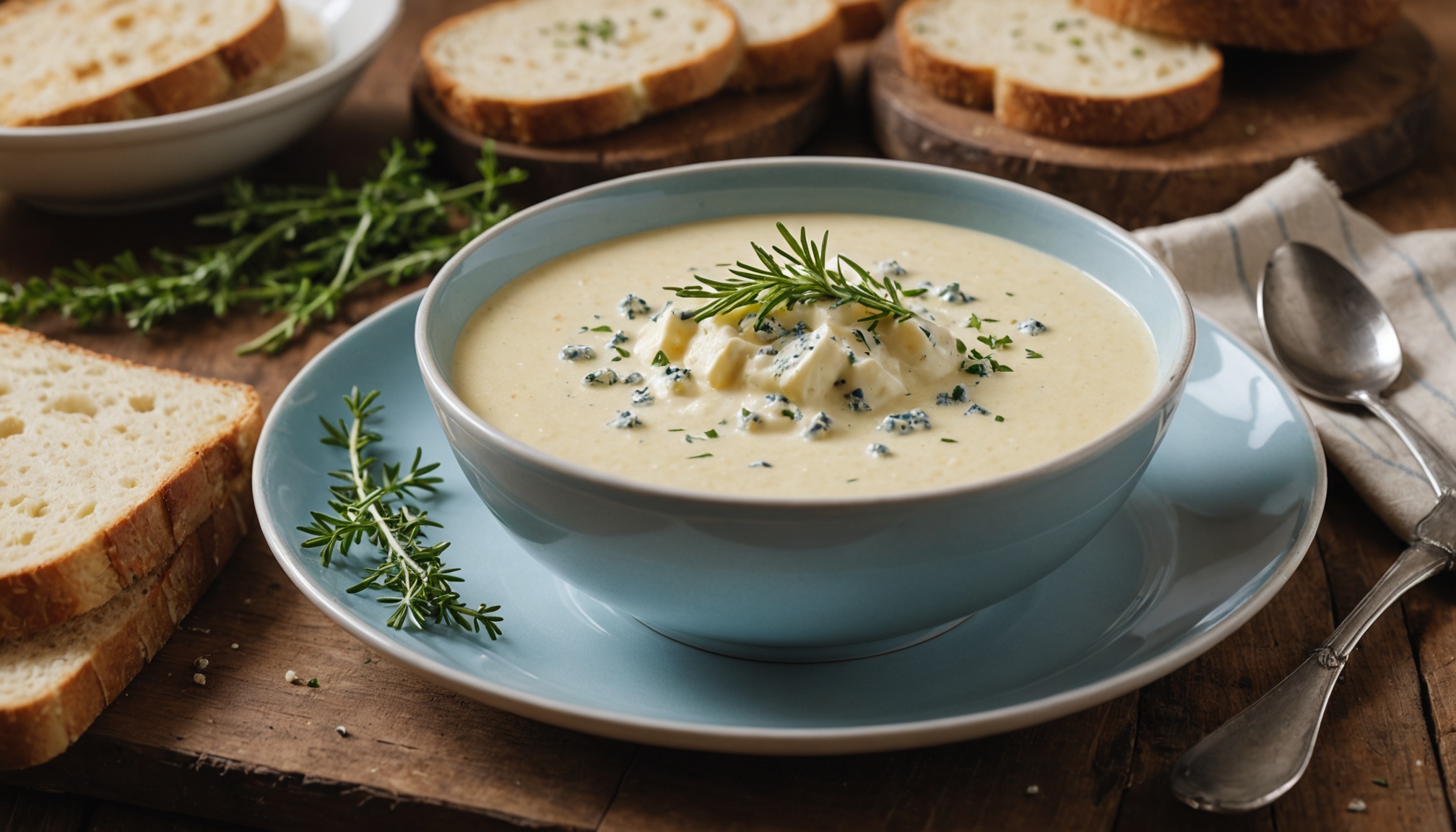 Délicieux velouté de panais onctueux au nappage de crème au bleu : une recette raffinée et savoureuse