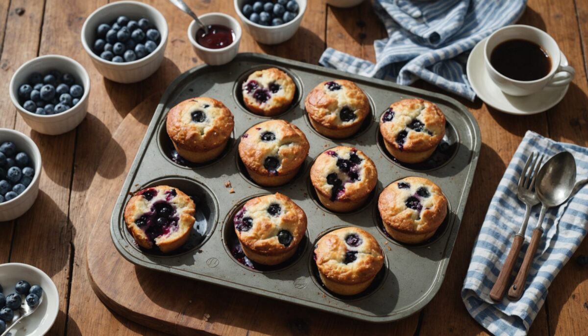 Délicieux mini clafoutis aux myrtilles : la gourmandise légère façon muffins