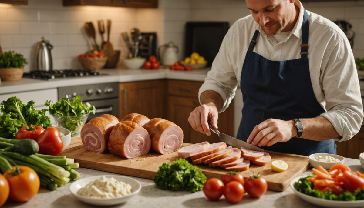 Délicieux roulés de jambon aux légumes frais et mayonnaise légère : une recette minceur gourmande