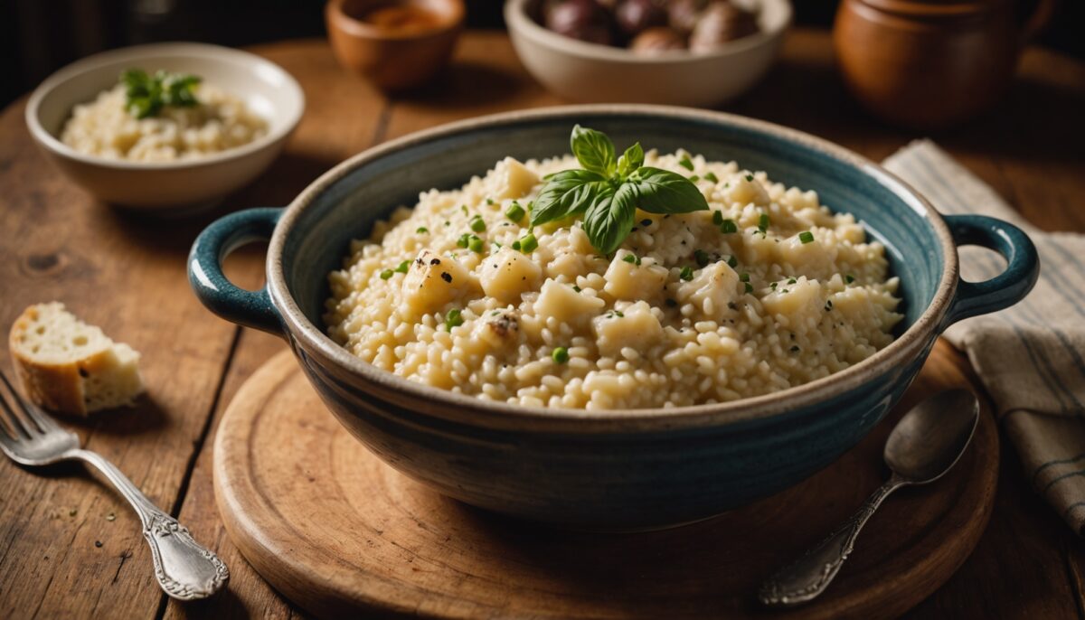 Délice crémeux : Risotto onctueux au fromage de brebis