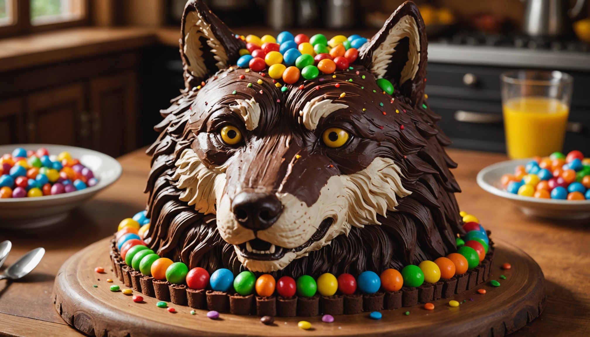 Délice Garanti : Recette Facile du Gâteau Loup au Chocolat et Bonbons