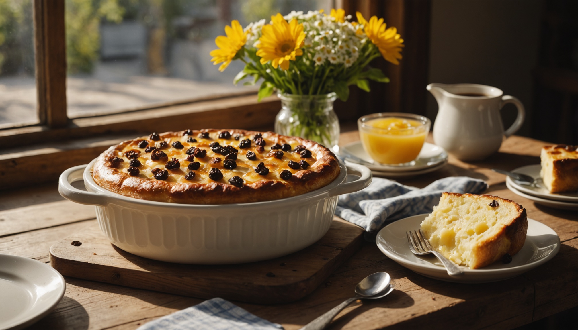 Pudding de brioche aux raisins : une recette simple et délicieusement réconfortante