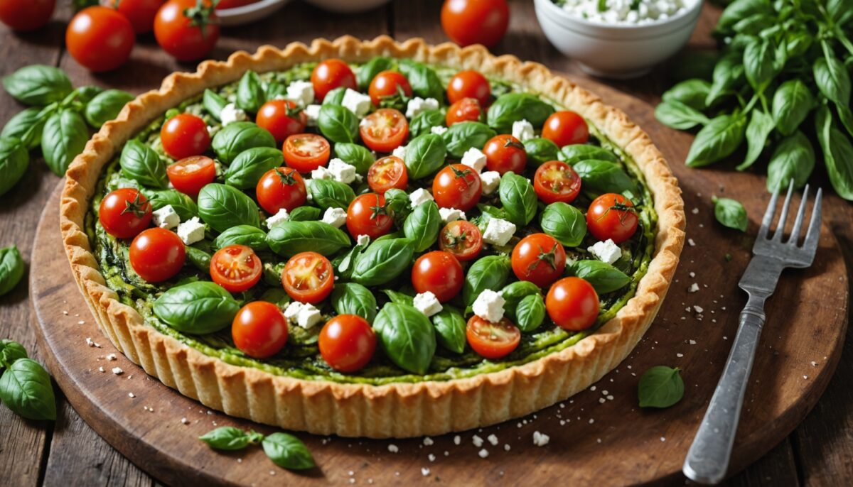 Tarte gourmande aux légumes verts et feta : une recette saine et pleine de fraîcheur