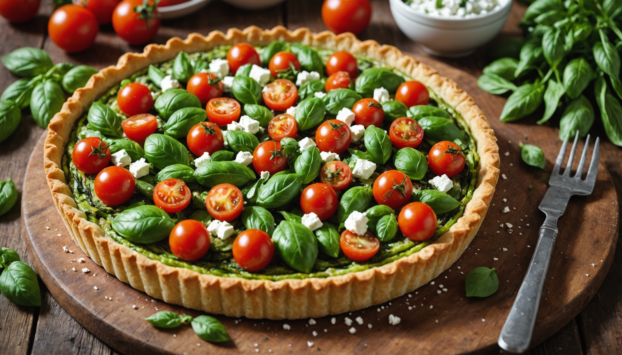 Tarte gourmande aux légumes verts et feta : une recette saine et pleine de fraîcheur