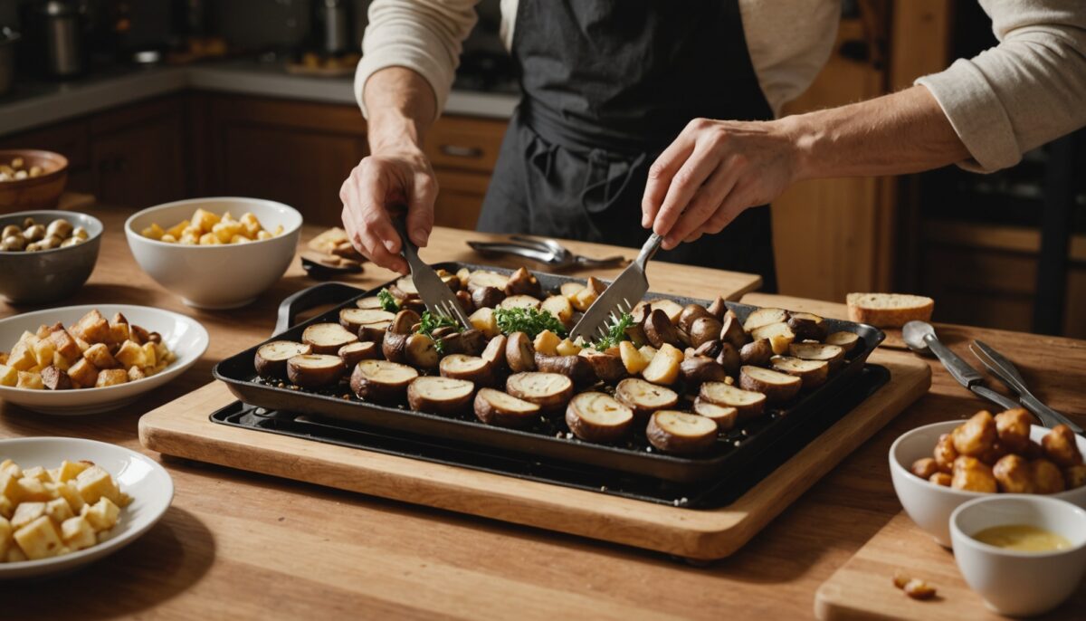 Découvrez une recette originale de raclette aux champignons et croûtons croustillants