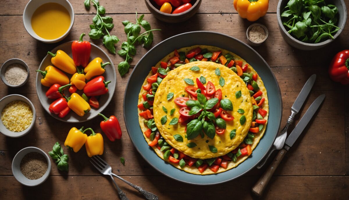 Délicieuse omelette aux poivrons : recette simple et gourmande à découvrir