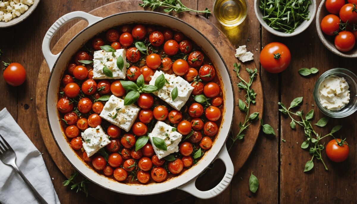Feta fondante et tomates rôties au four : une explosion de saveurs méditerranéennes