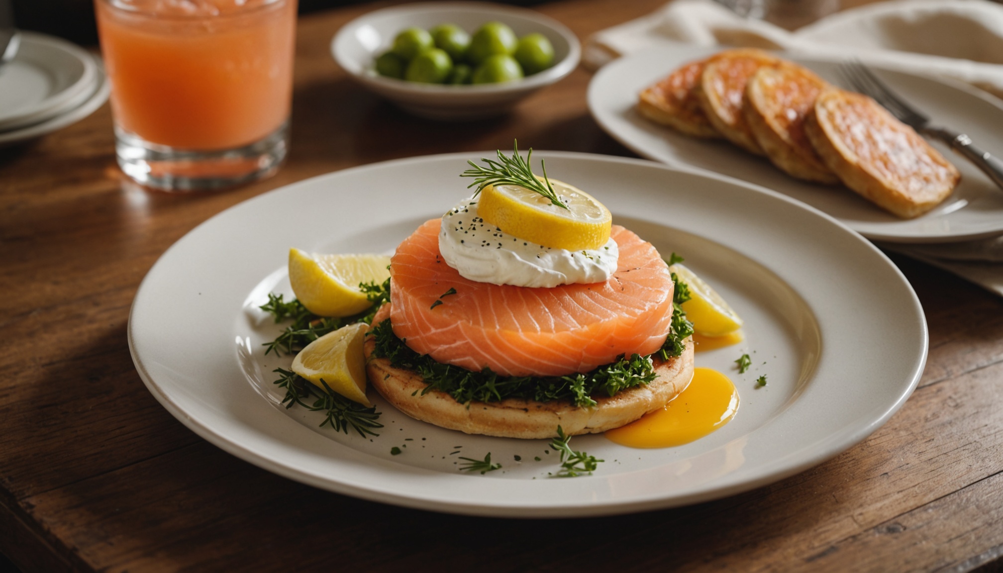 Délicieux saumon fumé sur blinis accompagné d'une chantilly légère au citron : recette facile et gourmande