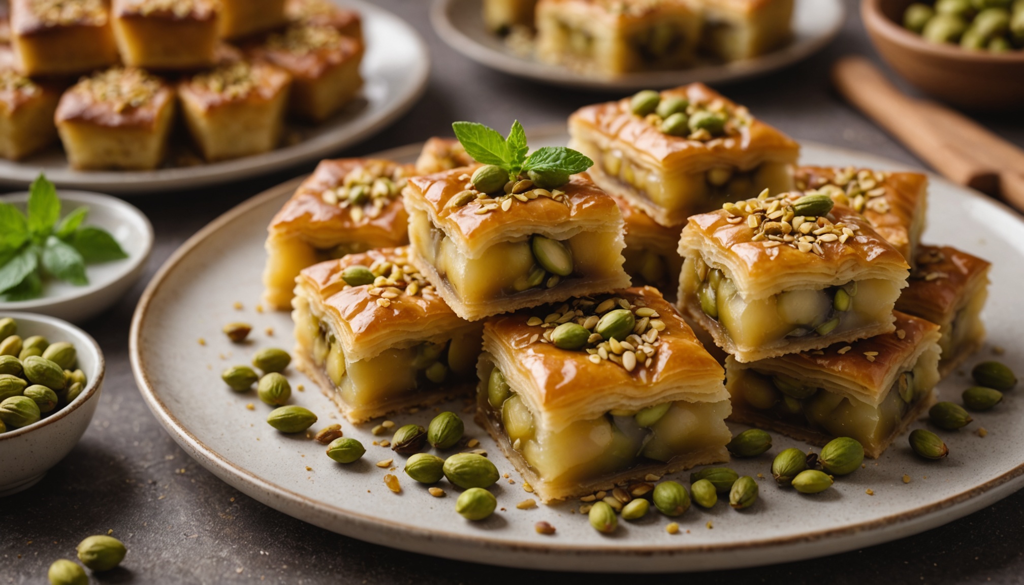 Délice marocain : recettes légères et gourmandes de baklavas aux pistaches