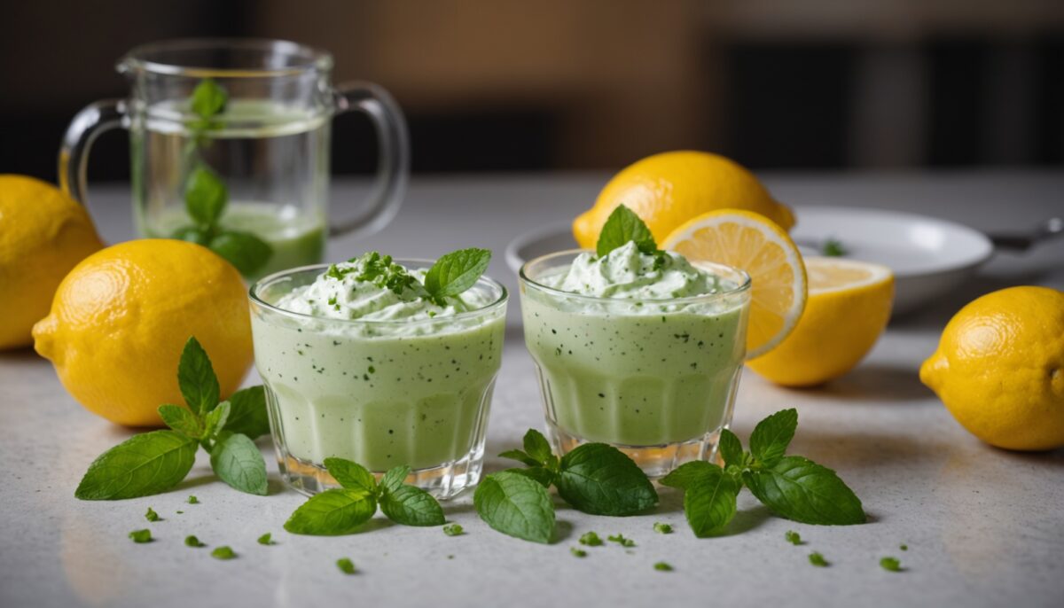 Délicieuses crèmes légères au citron et à la menthe : une recette simple et rafraîchissante