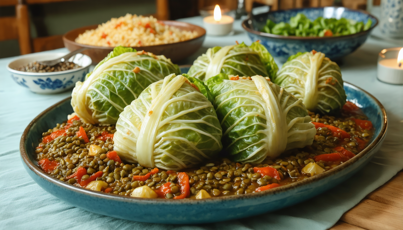 découvrez notre recette gourmande de chou farci végétarien, 100% végétale, saine et savoureuse, idéale pour un repas équilibré et convivial.