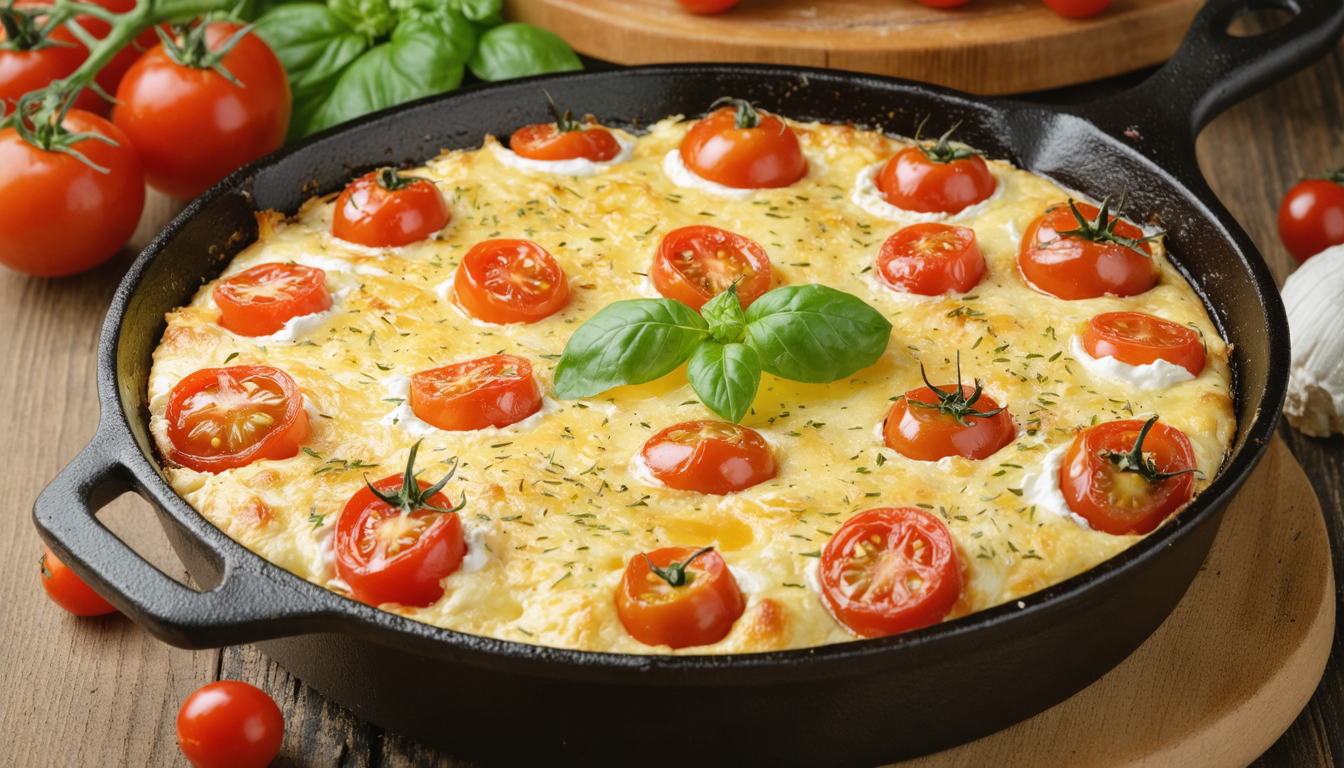 découvrez notre recette rapide et savoureuse de clafoutis salé aux tomates cerise et camembert, parfaite pour un repas gourmand et facile à préparer.