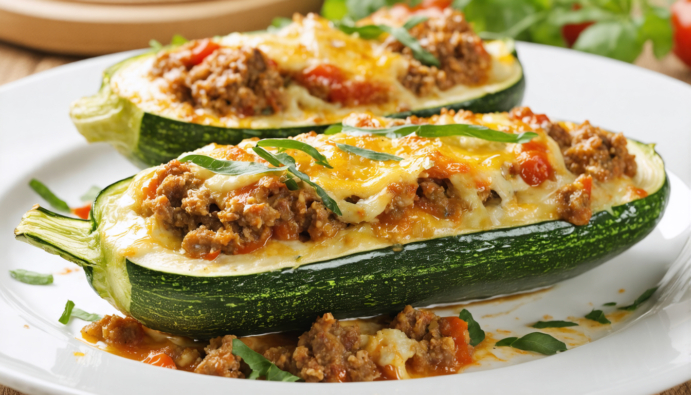 découvrez notre recette de courgettes farcies à la viande hachée et aux herbes, un plat express, complet et savoureux, parfait pour un repas gourmand et équilibré.