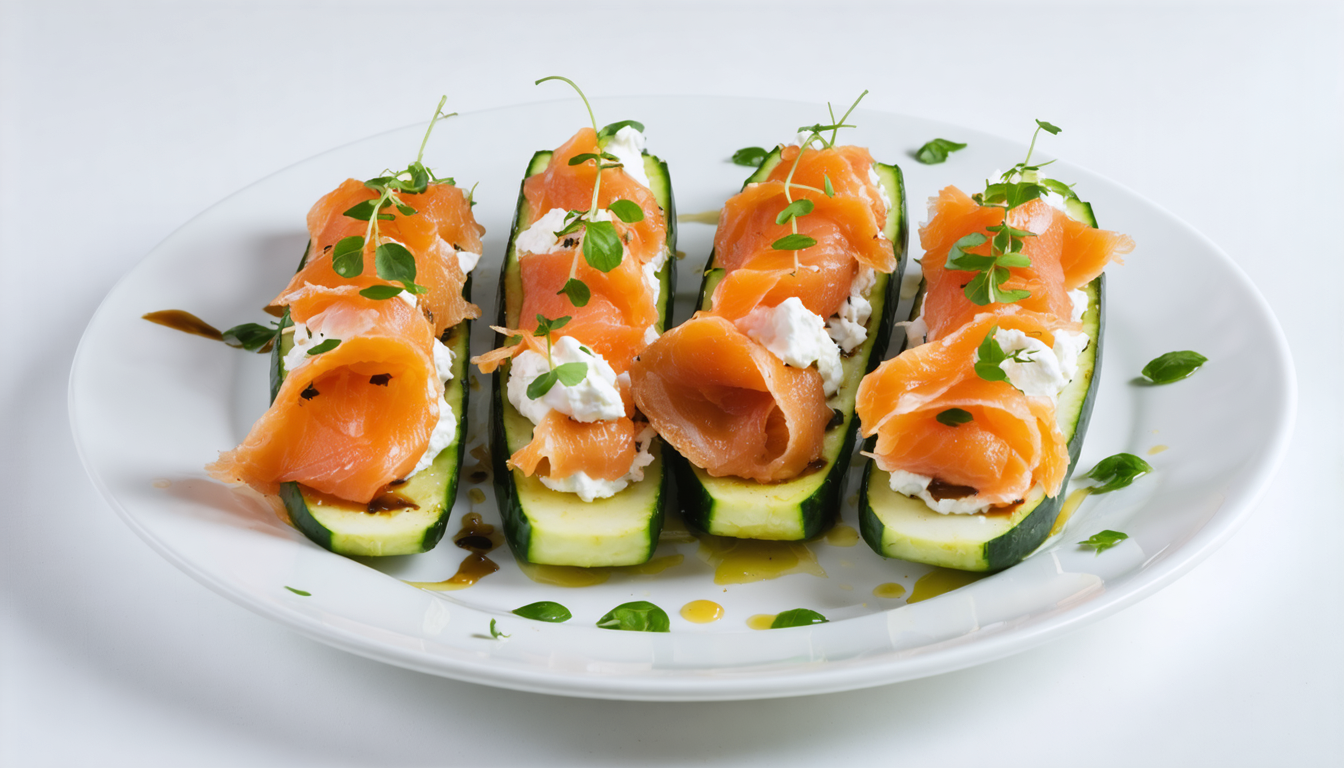 découvrez notre recette estivale de courgettes farcies au saumon et chèvre, savoureuse et facile à préparer pour un repas léger et gourmand.
