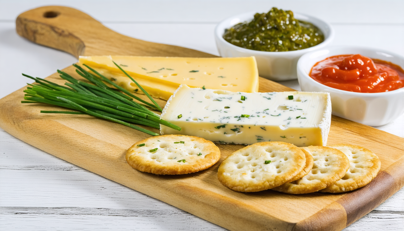 découvrez nos crackers maison au fromage et ciboulette, alliant simplicité et saveurs gourmandes pour un moment de dégustation authentique.