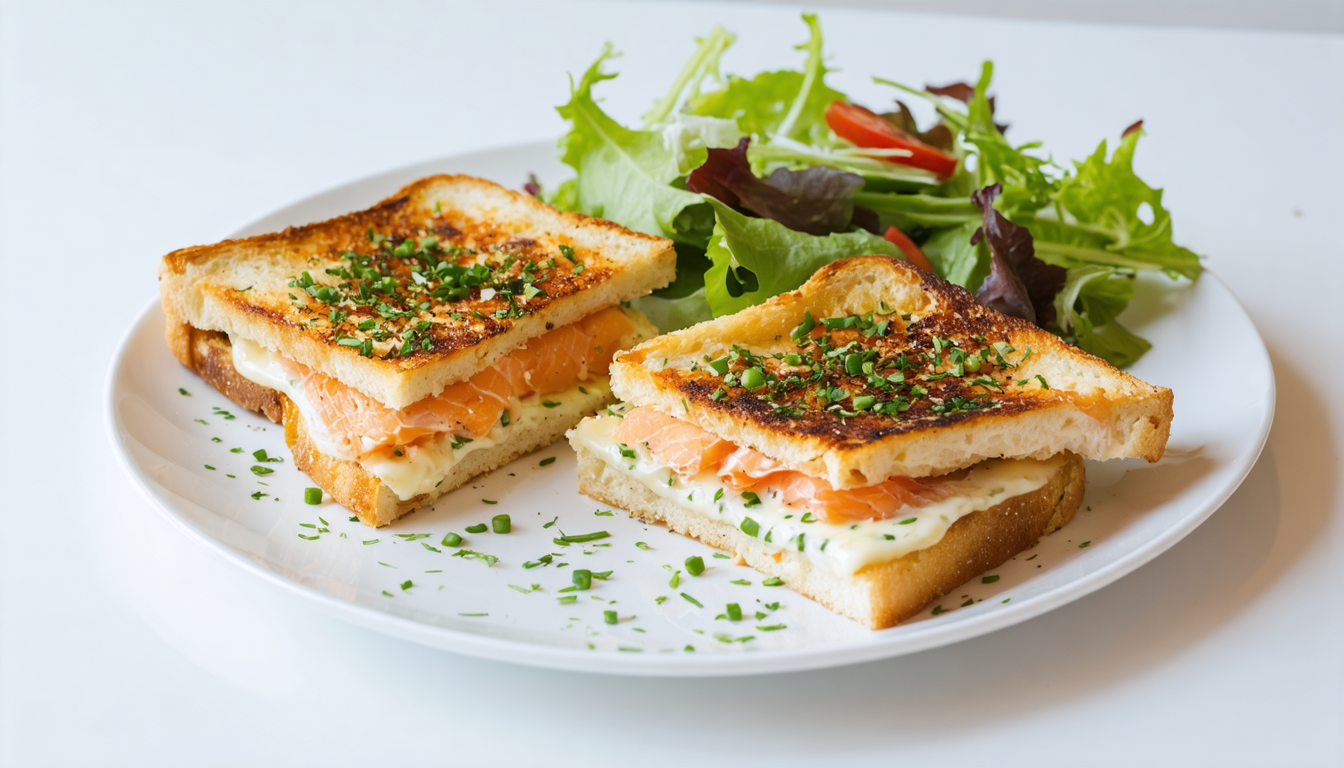 découvrez la recette du croque au saumon et béchamel légère, une option saine et gourmande pour un repas équilibré et savoureux, idéale pour toute la famille.