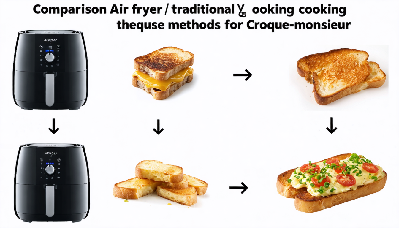 découvrez notre recette rapide et savoureuse de croque-monsieur à l'airfryer, parfaite pour un repas délicieux préparé en un rien de temps.
