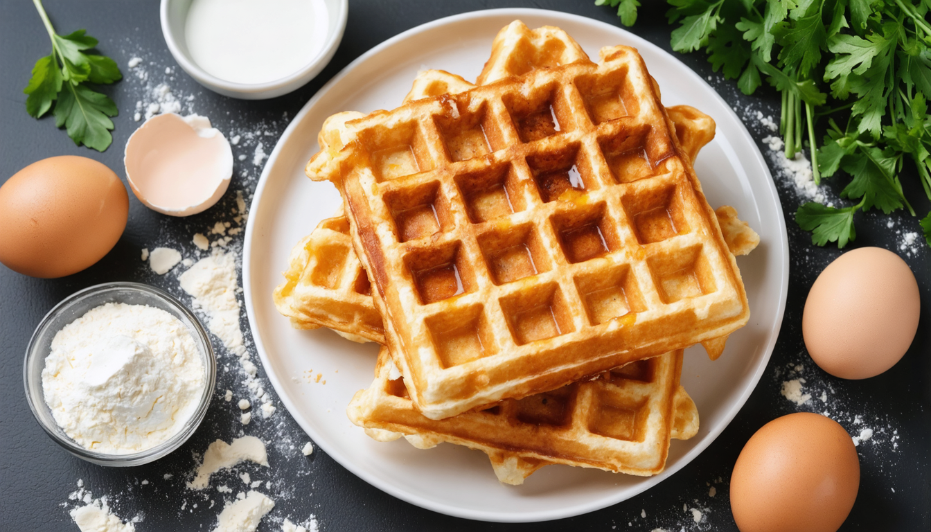 découvrez nos croques gourmands et légers, garnis de jambon maigre et d'emmental allégé, servis sur des gaufres croustillantes pour un plaisir équilibré et savoureux.